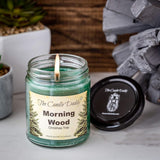 Morning Wood- Christmas Tree & Pine Scented Candle - Funny Holiday Candle For Christmas, New Years - Long Burn Time, Funny Holiday Fragrance, Hand Poured In Usa - 6Oz