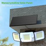 2 Pack 1200LM Solar Flood Lights Waterproof Dual Motion Sensor Security Lights with Remote