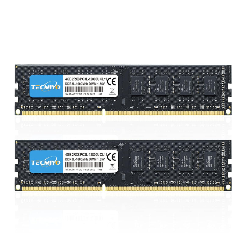 8Gb Kit(2X4Gb) Ddr3L/Ddr3 1600Mhz Ram Pc3L-12800U Cl11 1.35V/1.5V Pc3 12800 Un