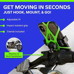 Bike & Motorcycle Phone Mount, Easy Install, Fits iPhone, Galaxy - 3 Bands