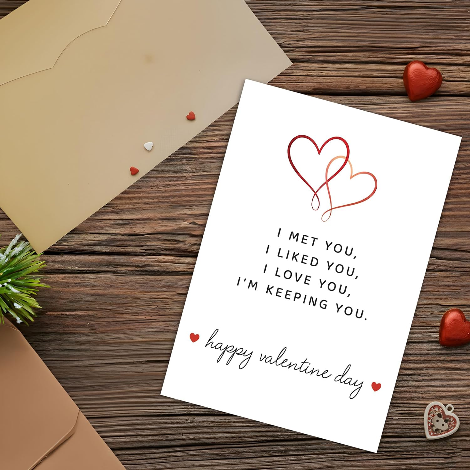 Happy Valentine’S Day Card, Romantic Greeting Card With Envelope, Valentine Card For Him Her Wife Husband Girlfriend Boyfriend, Valentines Day Card, Anniversary Card Gifts For Husband Wife Couple
