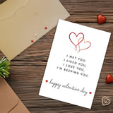 Happy Valentine’S Day Card, Romantic Greeting Card With Envelope, Valentine Card For Him Her Wife Husband Girlfriend Boyfriend, Valentines Day Card, Anniversary Card Gifts For Husband Wife Couple