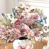 Greeting Card Pop Up, 11 Inch Life Sized Forever Flower Bouquet 3D Pop Up Birthday Gifts For Women Wife Mom Daughter Sister Aunt Grandmother, Anniversary Card, With Envelope