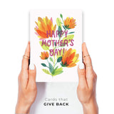 Wunderkid Happy Mother'S Day Card, Beautiful Flowers For Mom Greeting Card (1 Single Card, Blank Inside)