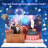 Birthday Card, Talking Donald President Greeting Cards With Real Voice Message & Light For Men And Women, Parents, Couples (Birthday -Statue Of Liberty)