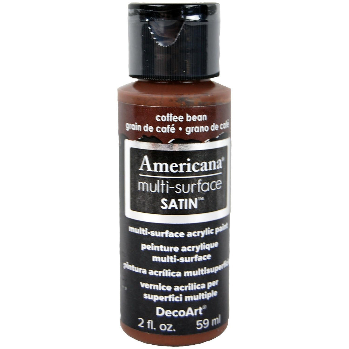 DecoArt Americana Multi-Surface Satin Acrylics Paint, 2-Ounce, Coffee Bean