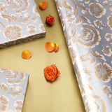 Reversible Floral Wrapping Paper Roll For Women Girls, Elegant Peony Design For Wedding, Mother’S Day, Bridal Shower & Birthday, 17Inch X 33 Feet