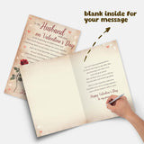 Poem Valentine’S Day Card Gifts For Husband Him, Romantic Wife To Husband Greeting With Heartfelt Love Message