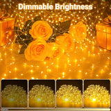 3 Pack Battery Operated Fairy Lights 33FT 100 LED Warm White USB-C String Lights with Timer 8 Modes for Bedroom Wedding Decor