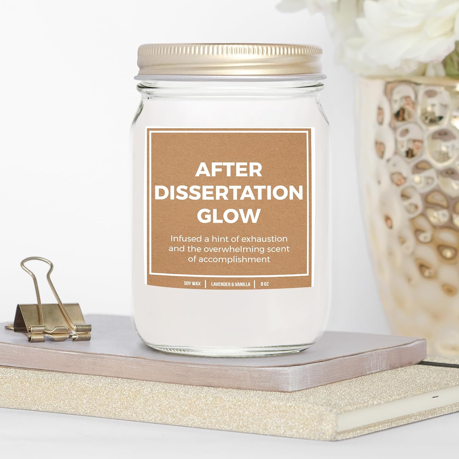 You Nique Designs Phd Graduation 9Oz Candle Gifts For Doctoral Graduates, Phd Graduation Surprise For Him, Doctorate Presents For Women, Phd Graduates, Phd Gifts Ideas (Lavender & Vanilla)