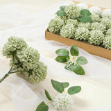 Artificial Flowers, 25Pcs Realistic Artificial Rose For Diy Wedding Bouquets Centerpieces Arrangements, Sage Green Dahlia Flowers With Stem For Bridal Shower Party Home Decorations