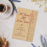 Vintage 20Th Anniversary Valentine'S Day Card For Men Woman, Happy 20 Year Wedding Anniversary On Valentine'S Day, Romantic Love Gift For Husband Wife