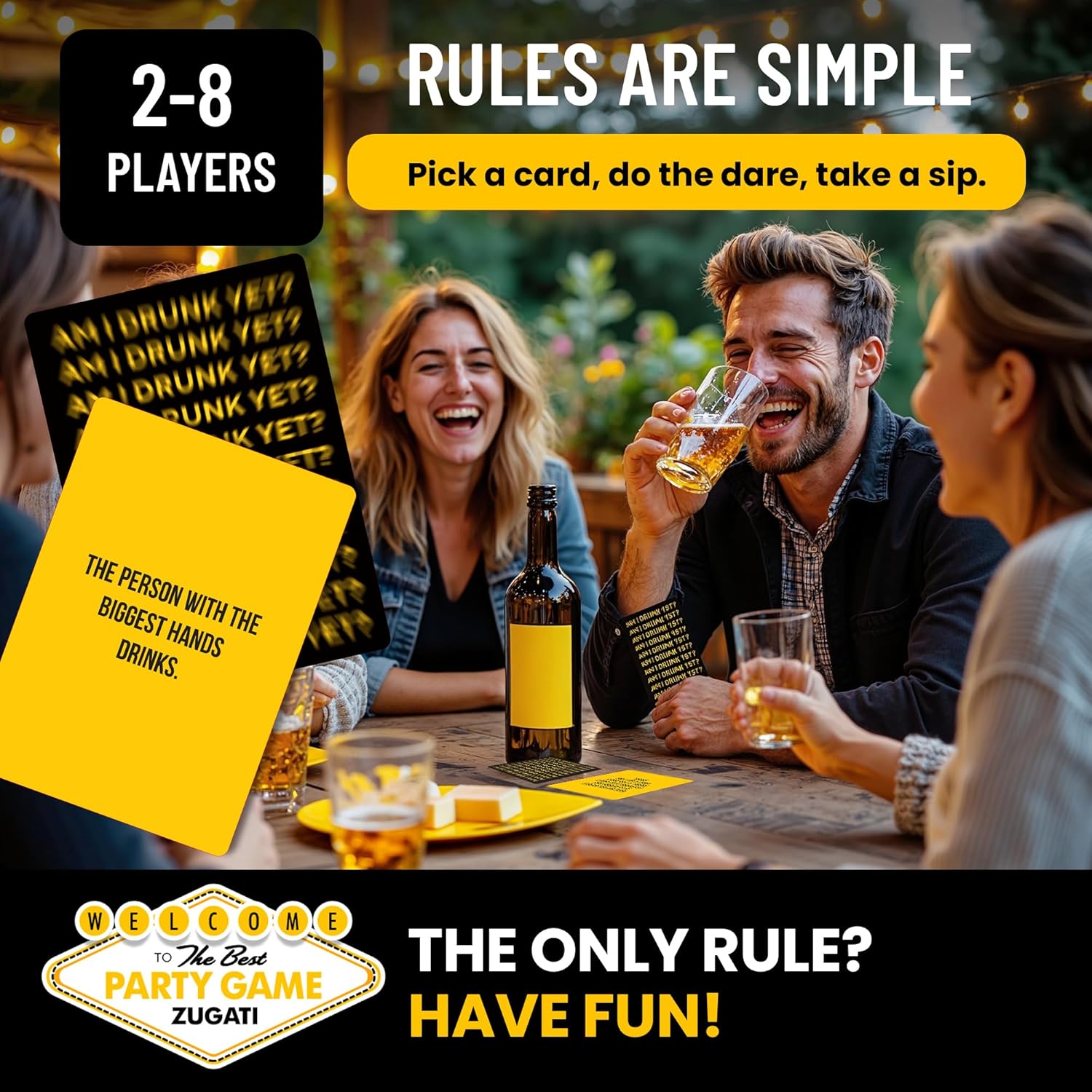 Fun Party Game #1 Gift Games For Parties - Fun Gift For Him, Her, Party Game Night Essential, 100 Cards For Unforgettable Parties Laughs 2-9 Players