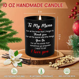 Birthday Gifts For Mom From Daughter Son - Long Lasting Vanilla Lavender Scented Candle 10 Oz - I Love You Mom Gifts For Mother, Mama, Mother In Law, Grandma, Candle For Women