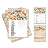 Baby Shower Games For Boys Or Girls - Baby World Scramble Woodland Baby Shower Game - Safari Jungle Gender Reveal Party/Baby Bump Party Supplies Activities - Pack Of 30 Game Cards(C01)