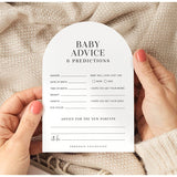 Baby Shower Games Cards - 50 Baby Predictions And Advice Cards | 5X7 Inch Tall | Fun Gender Reveal Games For Boys & Girls | Perfect Baby Shower Game Set, Us Owned Business