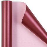 Burgundy Matte Wrapping Paper, Mini Roll, Wine Red Solid Color Pearly-Luster Paper Perfect For Christmas, Wedding, Birthday, Valentine'S Day, Baby Shower, Anniversary, 17 Inches X 32.8 Feet