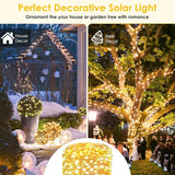 144FT Solar Fairy Lights Outdoor 2 Pack 400 LED Warm White String Lights Waterproof Copper Wire with 8 Modes for Garden Tree Patio Party Christmas Decor