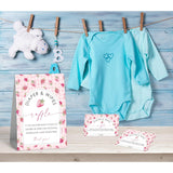 Strawberry Diapers And Wipes Raffle Game For Baby Shower, Diaper Prize Party Decorations, 1 Standing Sign And 50 Raffle Tickets Set, Congratulations For The New Baby