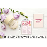 Nashville Bachelorette Party Games, Scavenger Hunt Rustic Bridal Shower Game Card, Western Cowgirl Themed Wedding/Engagement Party Ideas Activities Supplies Decorations(25 Cards) -C04
