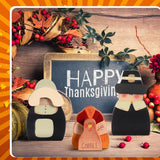 3 Pcs Fall Thanksgiving Decorations Fall Wooden Turkey Pilgrim Couple Table Sign Thanksgiving Standing Tabletop Decor For Autumn Harvest Indoor Tabletop(Turkey)