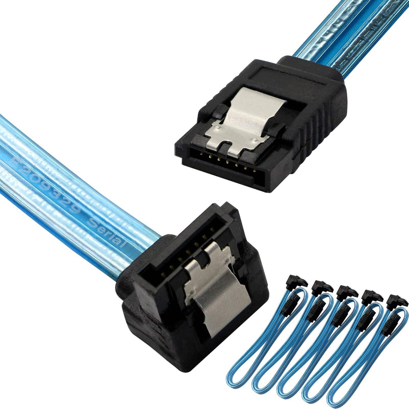 Sata 3 Data Cable,90 Degree Serial Ata Iii 6.0 Gbps 7Pin Female To Female Flat