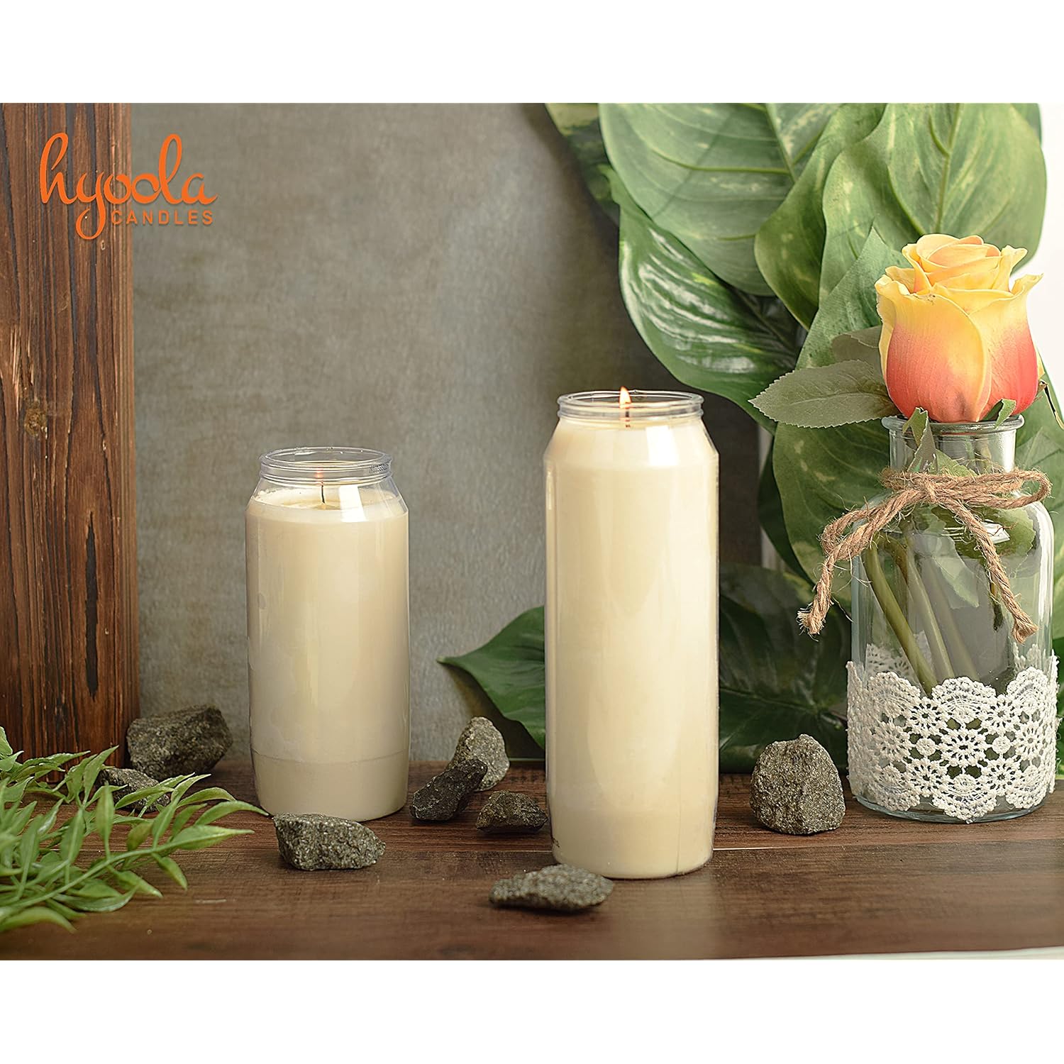 9 Day Prayer Candles 7" Tall Pillar Candles For Religious, Memorial, Party Decor, Vigil And Emergency Use - Vegetable Oil Wax In Plastic Jar Container, White (1 Pack)
