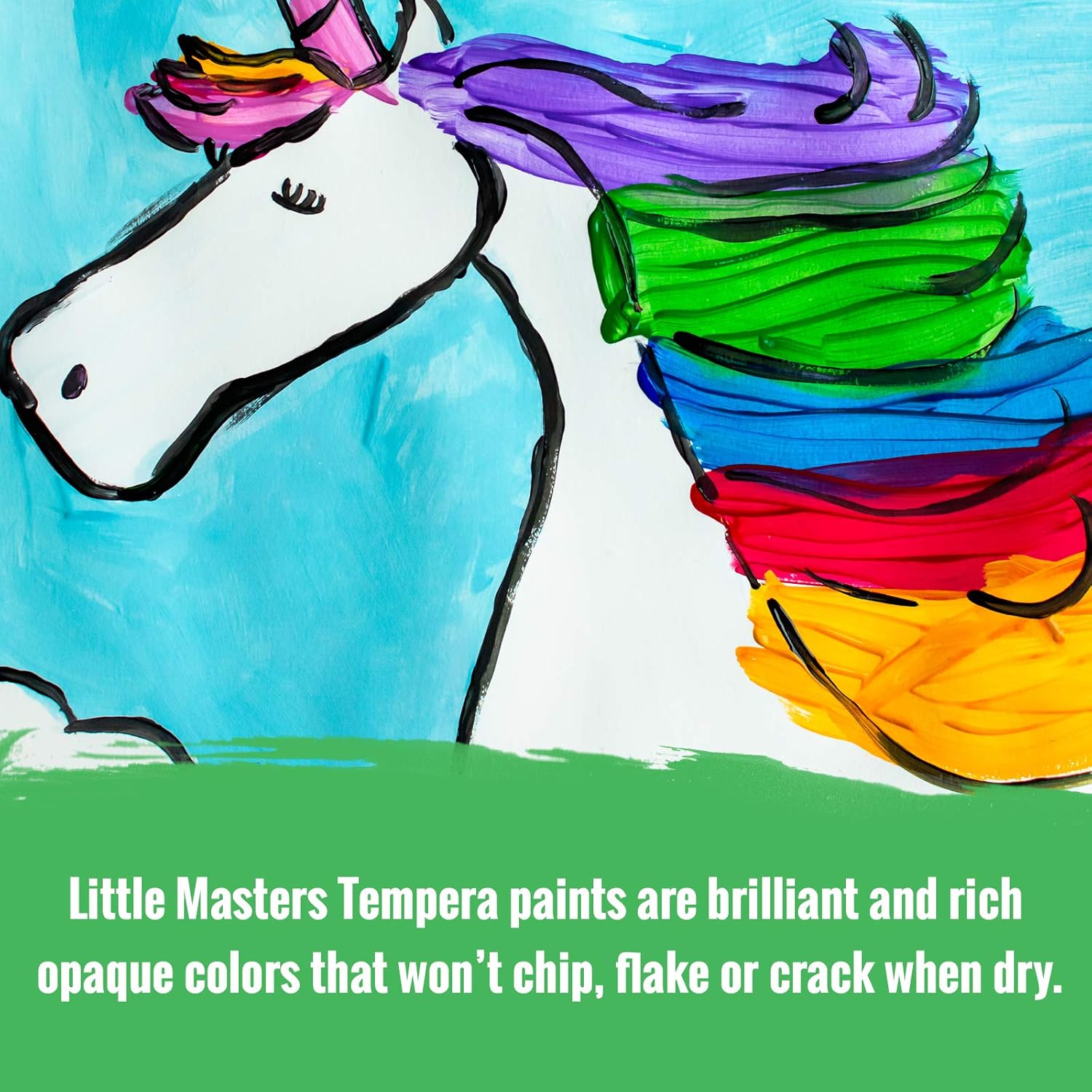 Handy Art Little Masters Tempera Paints Set, 16 oz, 1 Pound (Pack of 6)