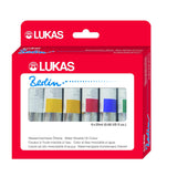 Lukas Berlin Pro Artists Water Mixable Oil Paint Set of 6 (20mL) Starter Set of 6-20 ml Tubes, Water Soluble Oil Paints, Smooth Consistency with Beeswax, Lightfast Pigments, Quick Drying, Easy