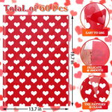 60 Sheets Love Heart Tissue Paper, 20X14 Inches Valentine'S Day Red White Heart Printed Wrapping Tissue Love Decorative Art Tissue For Wedding Anniversary Party Decor (Red)