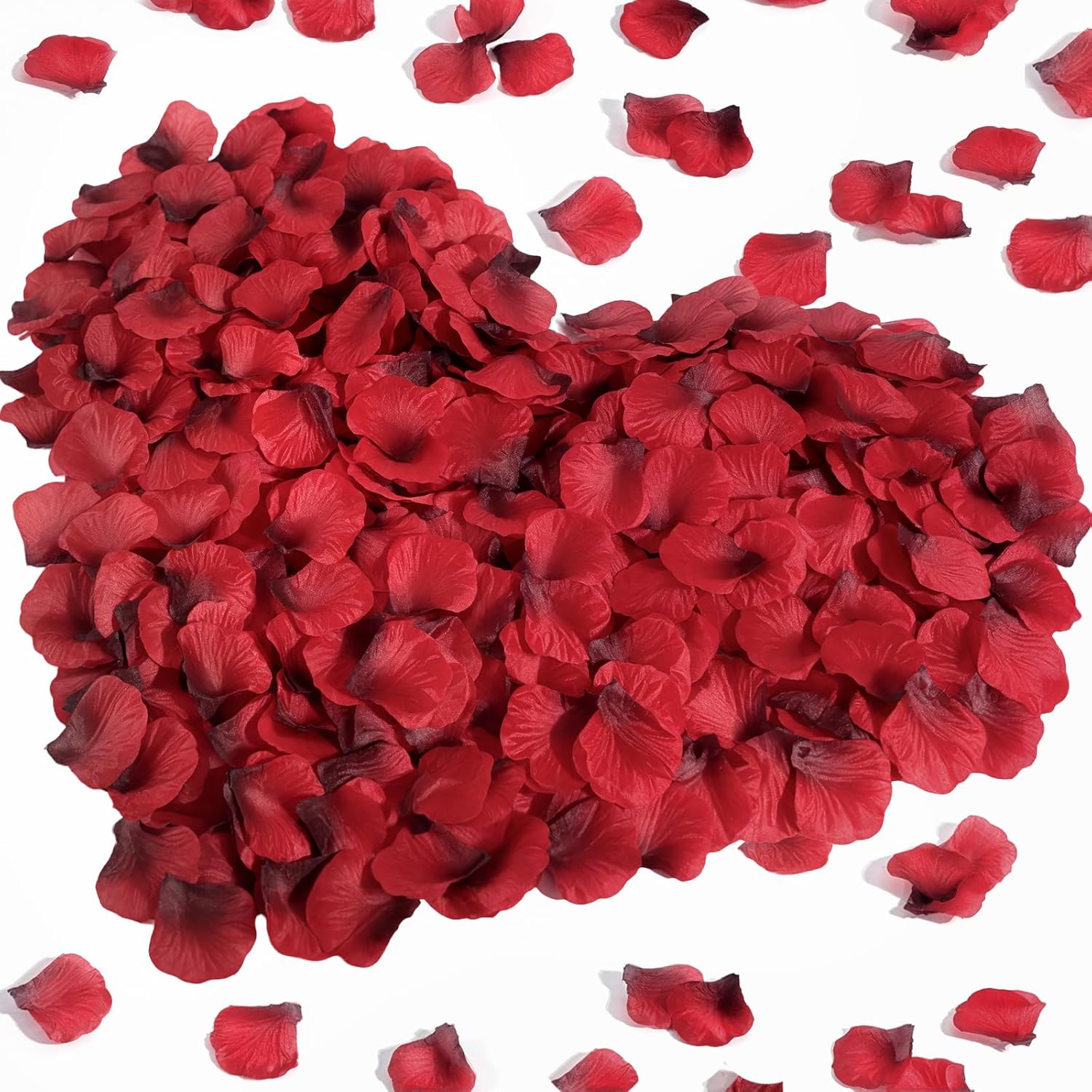 2000Pcs Red Rose Petals For Valentine'S Day Decorations, Silk Fake Rose Petals For Marry Me, Proposal, Anniversary, Engagement, Love Decoration Romantic Wedding Party, Event Flower Decoration