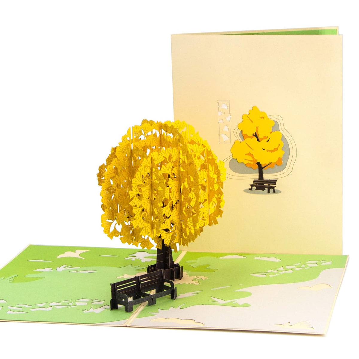 Ginkgo Handmade 3D Tree Pop Up Card For Birthday Thanksgiving Day Mothers Day, Thinking Of You Gift For Men Women Couple Wife Husband, With Envelope