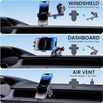 Phone Holder Car [Military-Grade Suction] Universal Mount for iPhone & Android