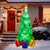 7 Ft Inflatable Christmas Tree, Christmas Tree With 3 Gift Wrapped Boxes, Christmas Decoration For Indoor Outdoor Yard G