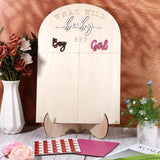 Gender Reveal Voting Board, Boy Or Girl Gender Reveal Decorations, Baby Shower Games - He Or She What Will Baby Be Guessing Game Wooden Board With Stand And Boots Or Bows Gender Reveal Decorations