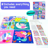 Easy Arts And Crafts For Kids - Fun Gem Sticker Kit - 8 Unicorn Princess Themes, 990+ Stickers - Gem Art For Kids - Diamond Art Kits - Gifts For Girls Ages 3-8