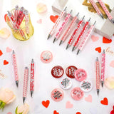 120Pcs Valentine'S Day Party Supplies 80 Ballpoint Pen 40 Pins For Romantic Valentines Day Prize Awards Party Favors Cartoon Retractable Gel Ink Pen Sweet Gifts