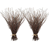 100Pcs Natural Dried Birch Twigs - 17 Inch Dried Plants Decorative Branches For Diy Crafts, Sticks For Vases Wedding Arrangements Home Wreath Decor