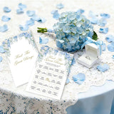 Bridal Shower Games, Blue Hydrangea Wildflowers Wedding Party Decorations Supplies, Find The Guest Game Cards For Spring Bachelorette Engagement Wedding Party, Minimalist, 02