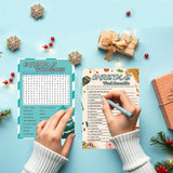 154 Pcs Christmas Games Sets Christmas Party Games Card For Family,Christmas Word Search Word Scramble Riddles Code Break For Christmas Winter Festival Activity Party Supplies