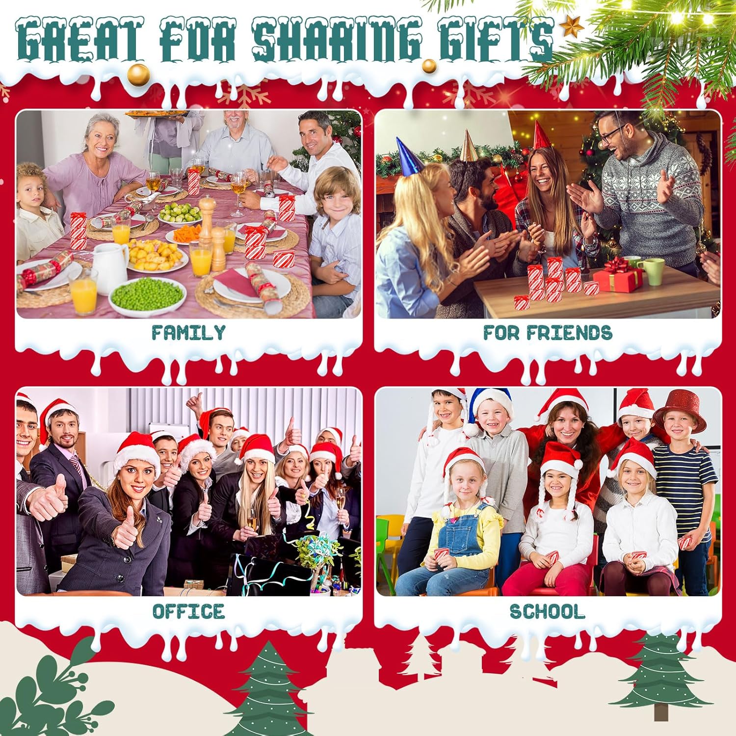 12 Sets Christmas Cookie Tins With Lids Red And White Candy Cane Design Christmas Cookie Tins Xmas Metal Round Box For Gift Giving Decorative Storage Containers Party Holiday Treats Cookie Jars