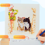 Quilling Cards, Handmade Card, Quilled Cards With Dedicated Paper, Quilling Birthday Cards For Women Or All Occasions: Mother'S Day, Father'S Day, Birthday... Two Cats