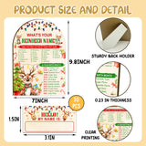 What'S Your Reindeer Name Game, Winter Family And Birthday Party Game For Adults And Teens, Winter Reindeer Party Supplies, Perfect For Home Activities, 1 Wooden Name Plate And 30 Stickers