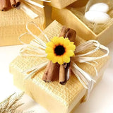 50Pcs Mini Sunflower Flower Heads, Artificial Fabric Flowers For Wreaths Wedding Bouquets Home Decor, Stems For Floral Crafts