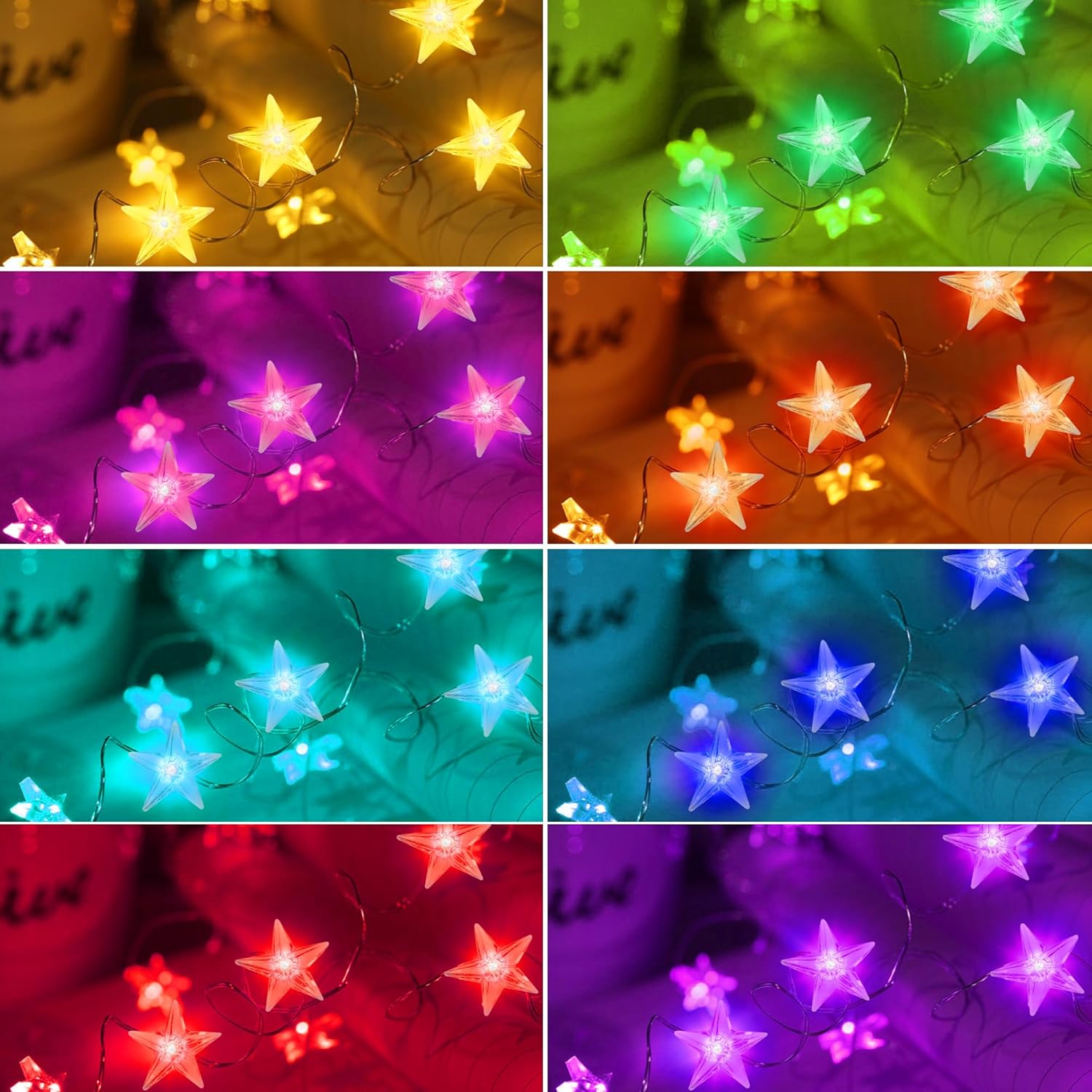 Smart Star Christmas Lights Indoor, 33 Ft 80 Led Usb Star Lights String, App & Remote Control, Timer Music Sync, Star St