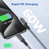 60W USB C Fast Charger with 10FT USB C Cable Wall Adapter for iPhone 17 16 Air Pro Max iPad Samsung Galaxy
