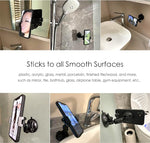 Universal Mirror Shower Phone Holder, 360° Dual Rotating Suction Cup Mount