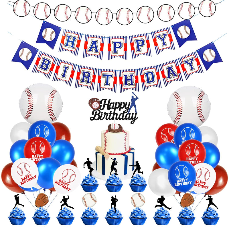 53 Pcs Baseball Party Decorations Baseball Party Supplies Including Ha