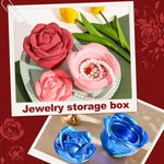 Resin Jar Molds With Lid, Rose Flower Jar Molds For Epoxy Resin Casting, Candy Jewelry Storage Boxes, Flower Pot, Candle Jars Home Decoration, Diy Crafts