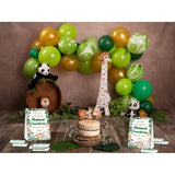 Baby Shower Game Set, Safari Find How Many Animal Crackers For Baby Shower, Jungle Gender Reveal Party Favor(1 Standing Sign + 50 Find Cards), Candy Find Game Tickets Gender Reveal Decor(01)